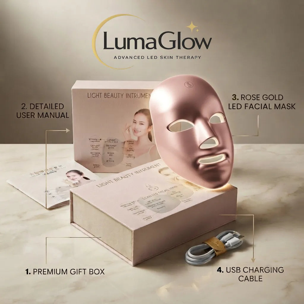 LumaGlow 7-Color LED Photon Therapy Mask – Touch Screen Skin Rejuvenation